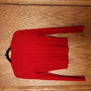 Candles red,  turtleneck crop top,  size medium.